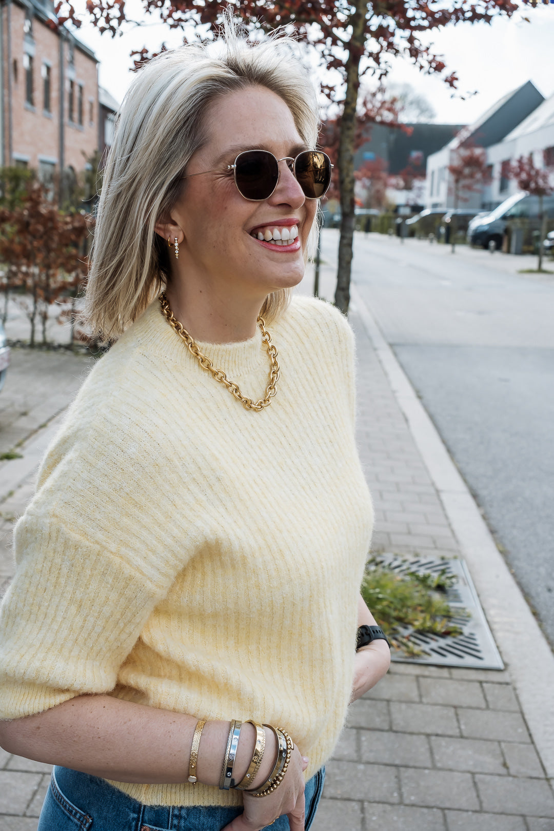 Loriane trui geel