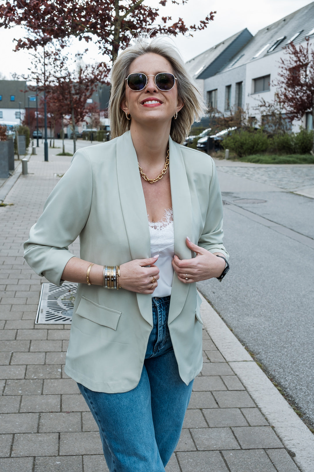 Siets blazer mintgroen