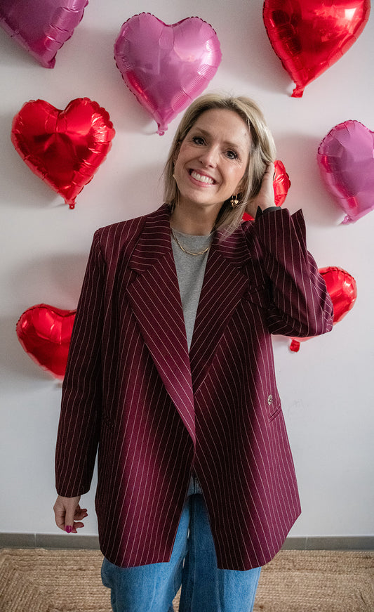 Jasmijn blazer Bordeaux
