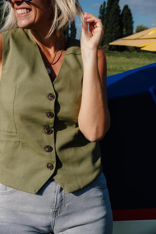 Lio vest olijfgroen
