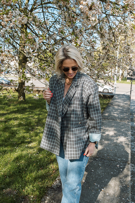 Lena blazer blauw/groen