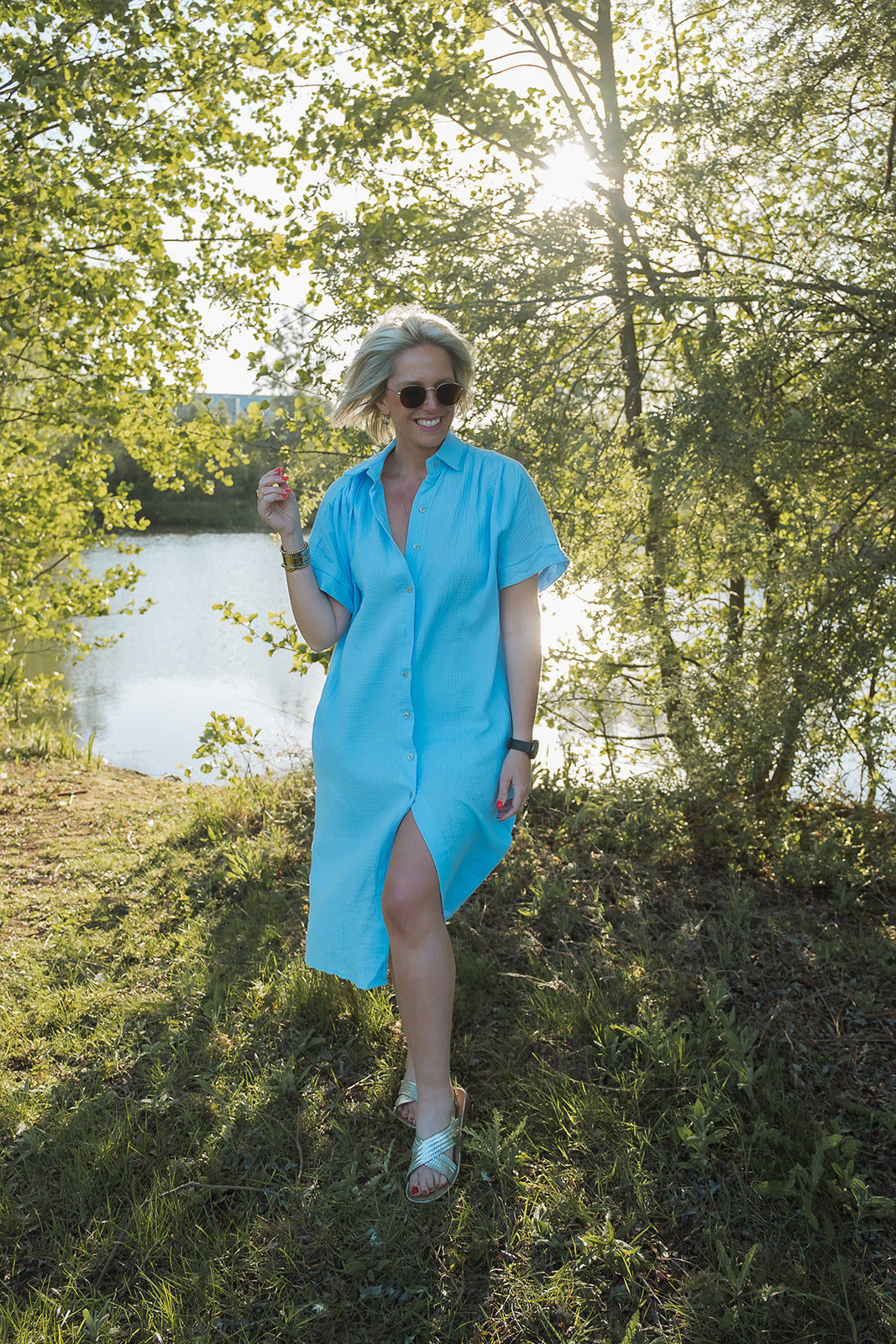 Vaya dress lichtblauw
