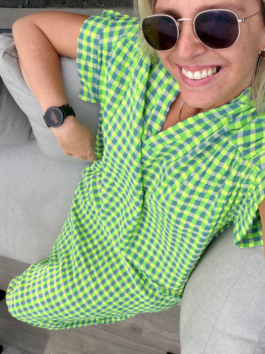 Mikki jurk fluo geel