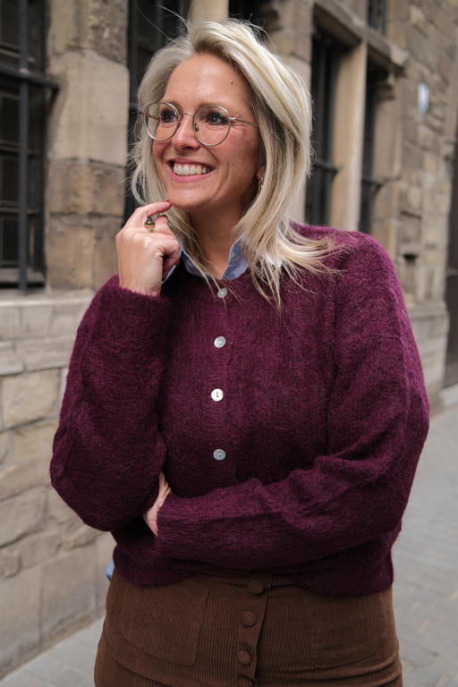 Florence cardigan burgundy