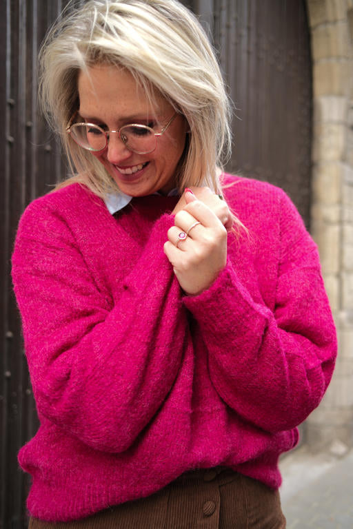 Axelle trui frambozekleur