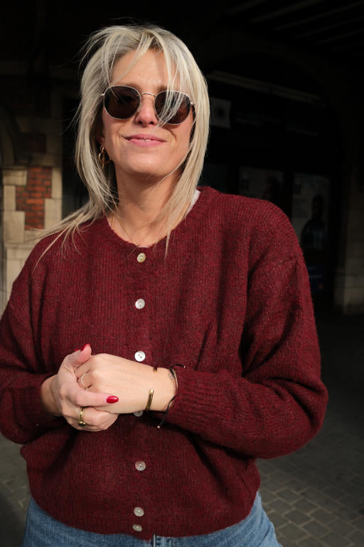 Florence cardigan roestbruin