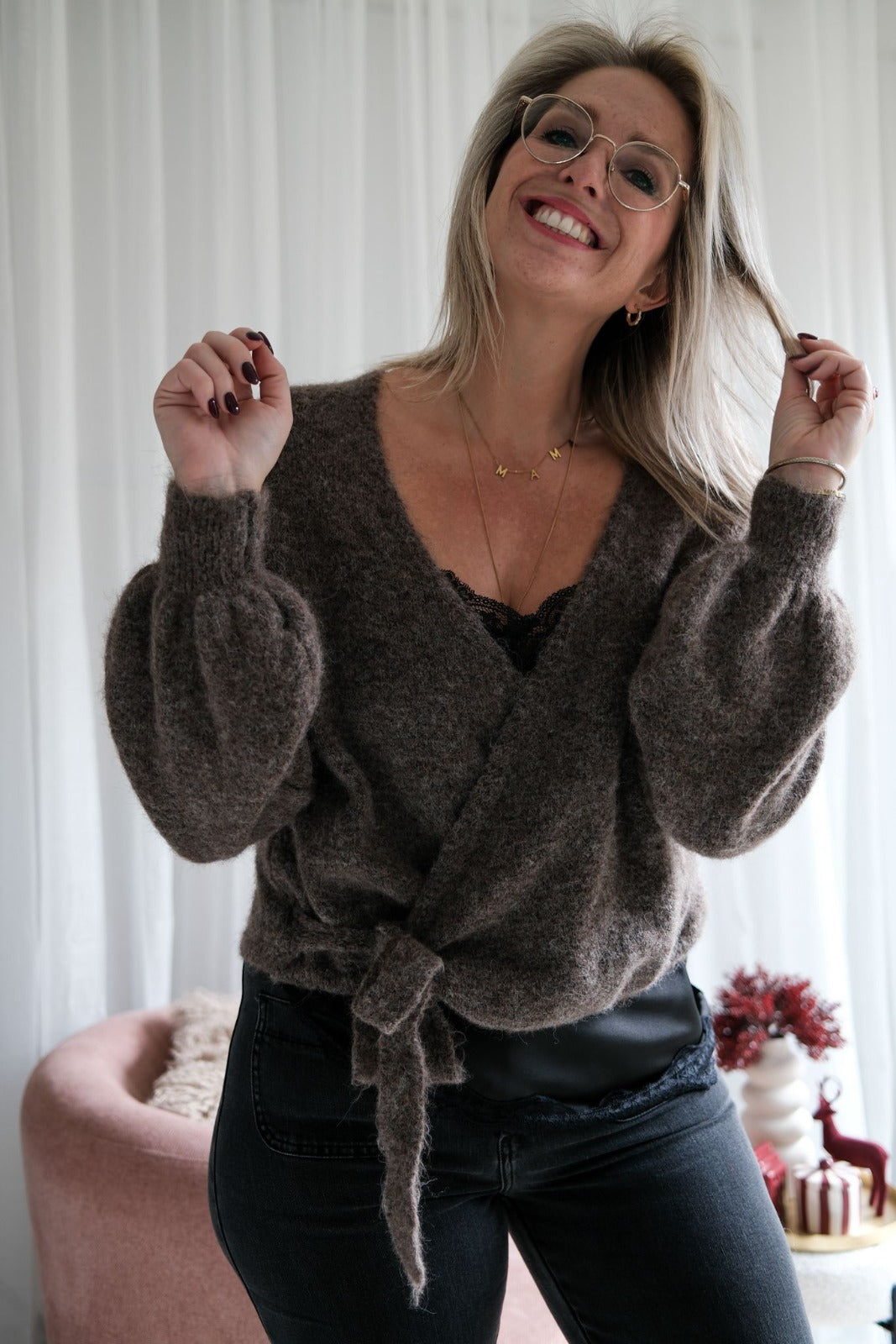 Noa cache-coeur in het bruin