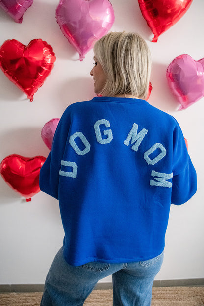 Leen sweater blauw “dogmom”
