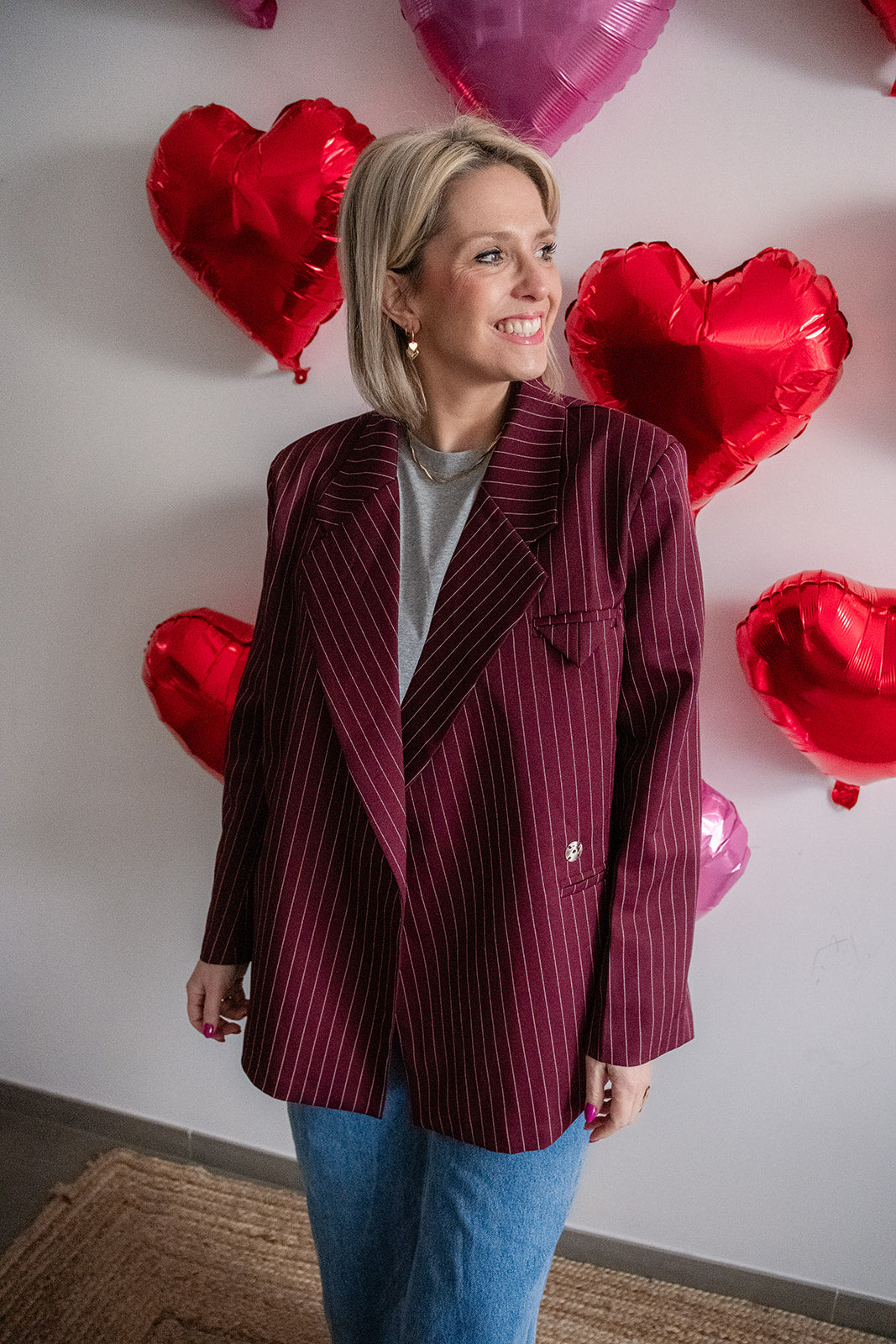 Jasmijn blazer Bordeaux