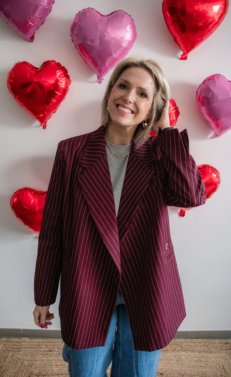 Jasmijn blazer Bordeaux