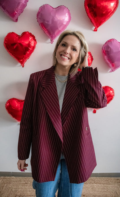 Jasmijn blazer Bordeaux