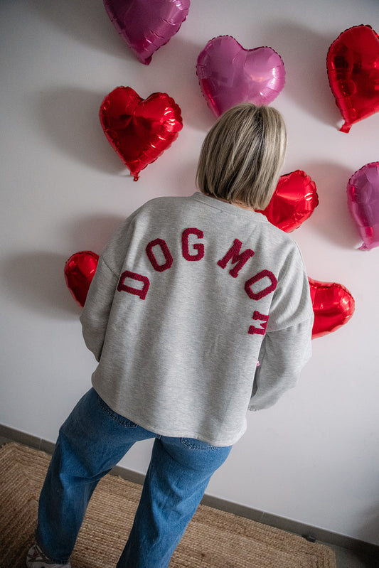 Leen sweater grijs “dogmom”