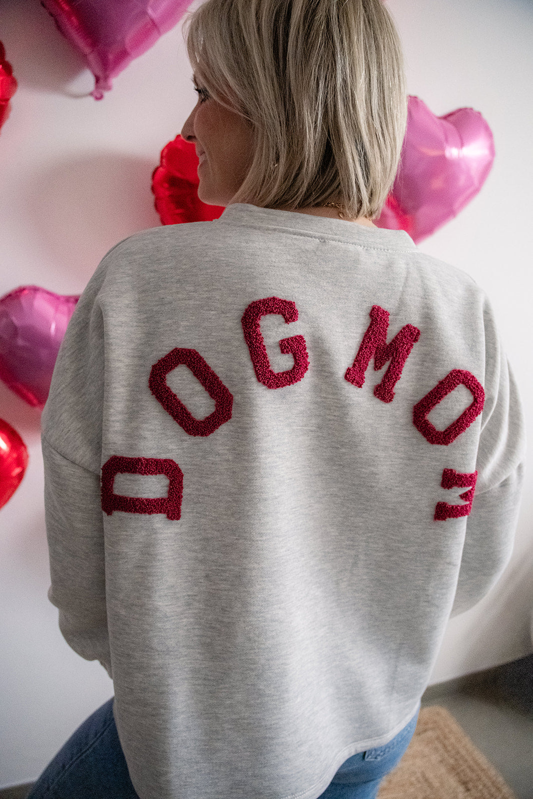 Leen sweater grijs “dogmom”