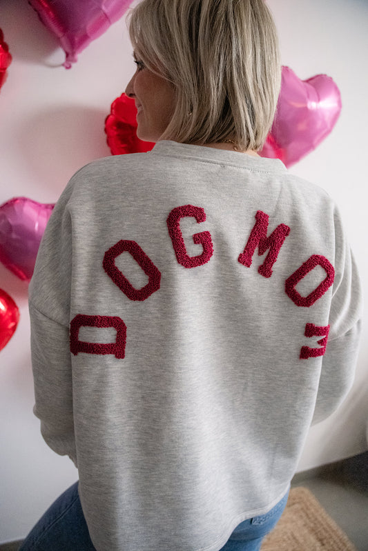 Leen sweater grijs “dogmom”