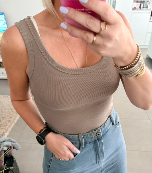 Maya top legergroen