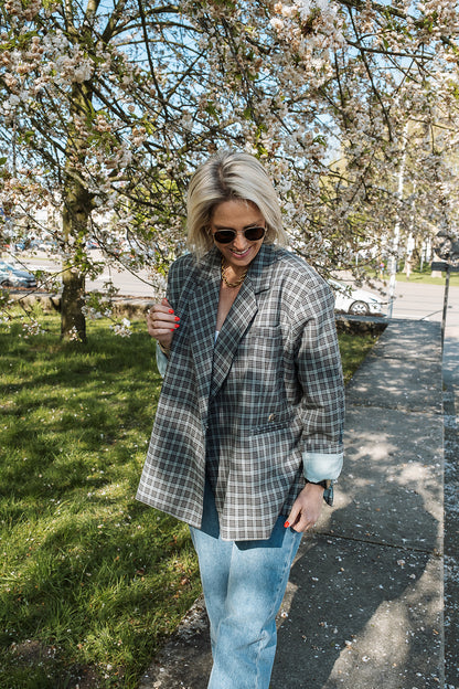 Lena blazer blauw/groen