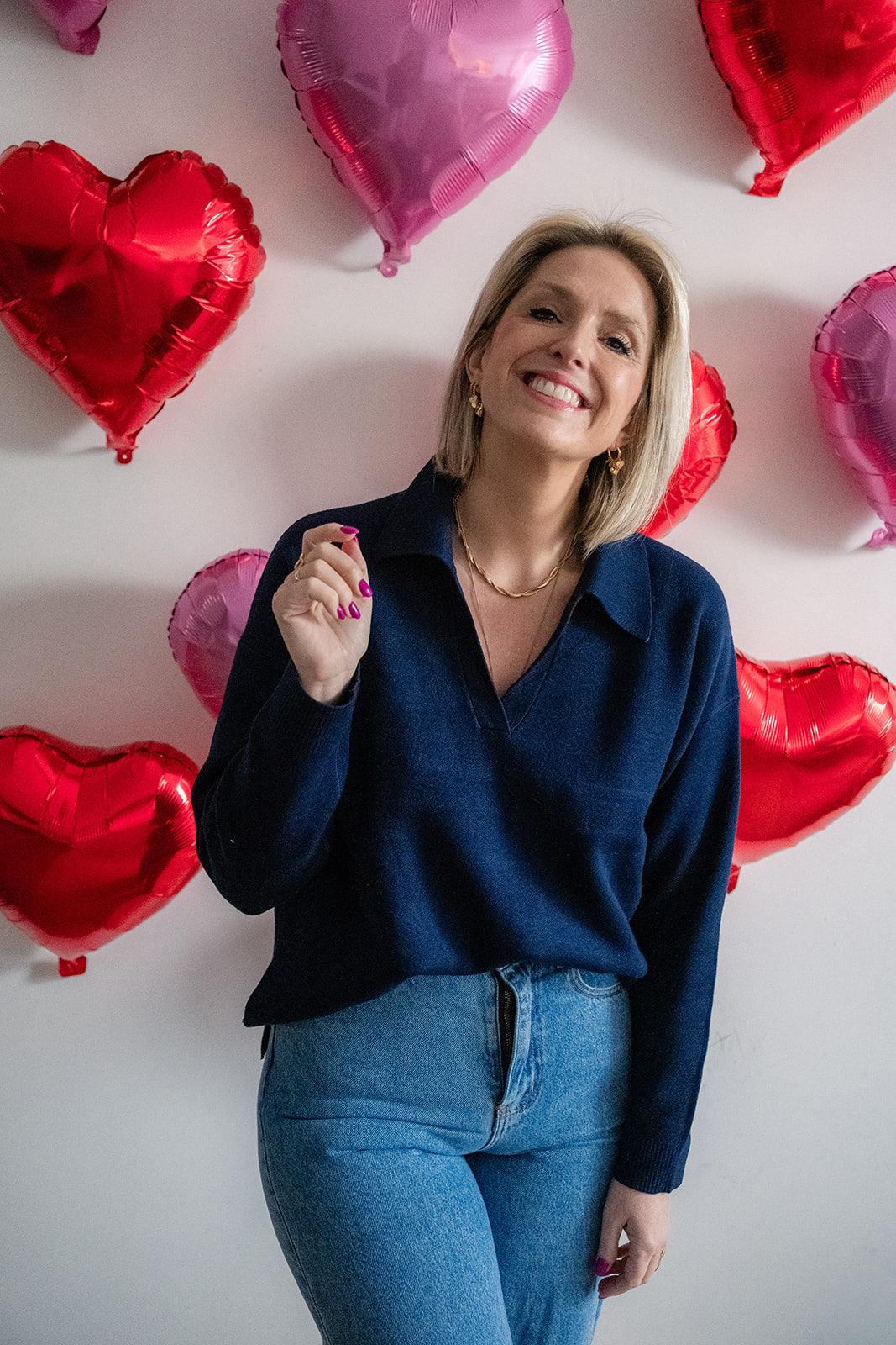 Jade polo donkerblauw