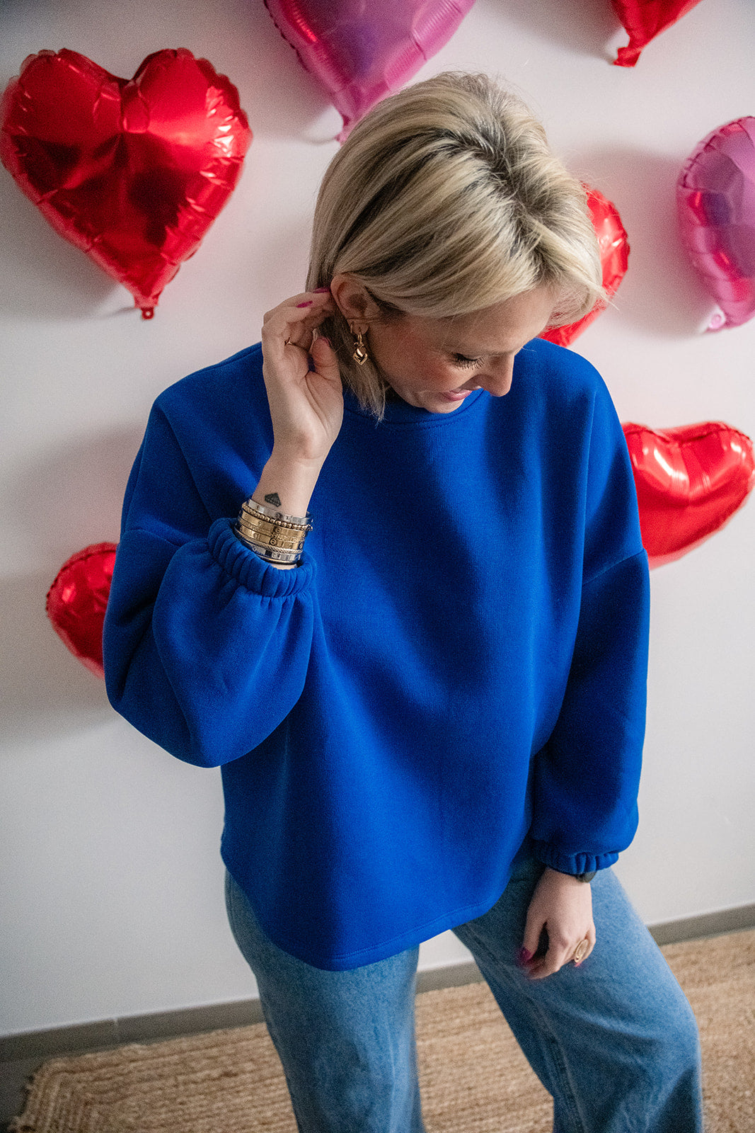 Leen sweater blauw “dogmom”