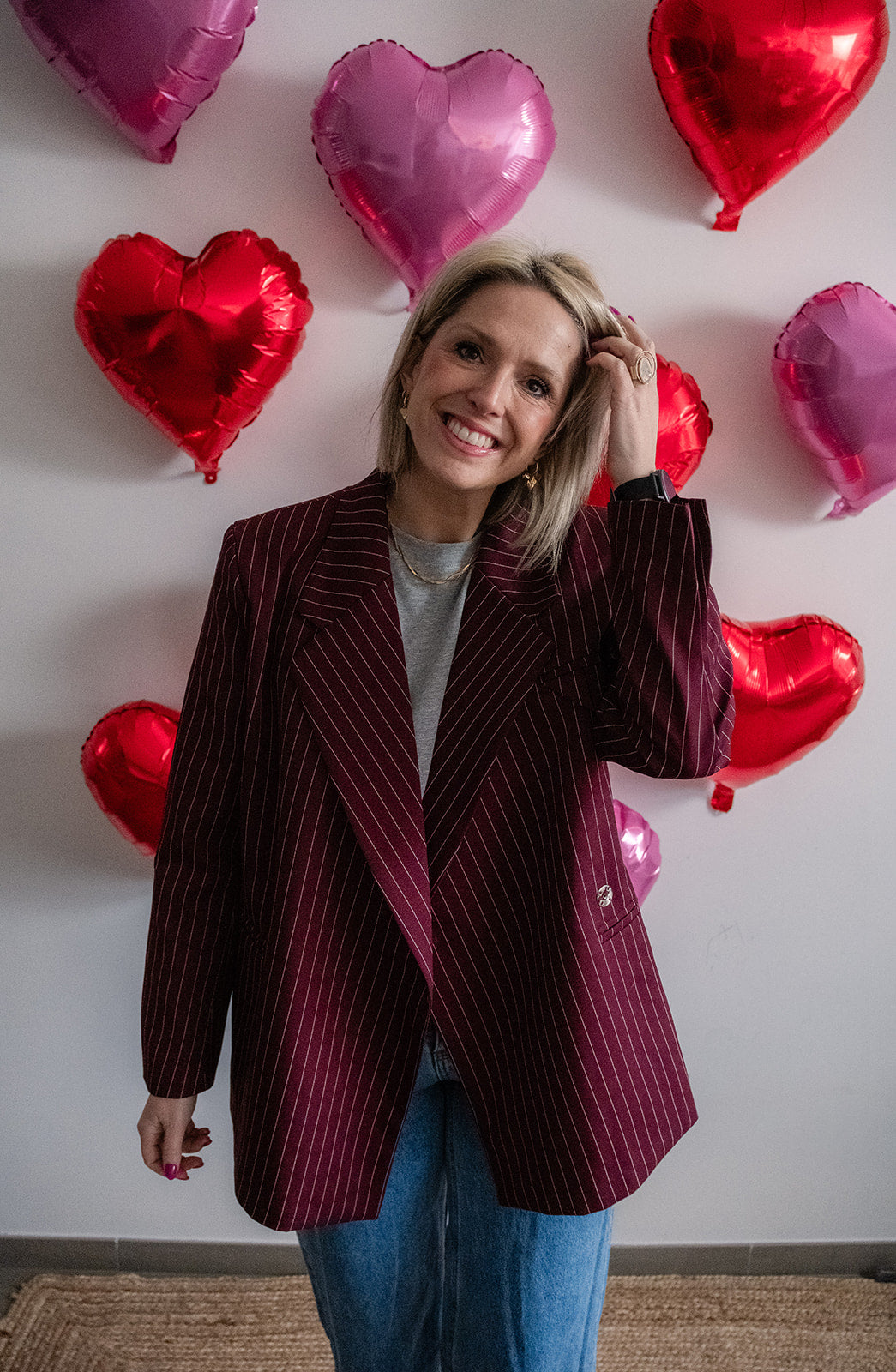 Jasmijn blazer Bordeaux