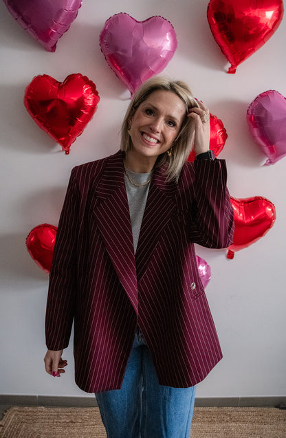 Jasmijn blazer Bordeaux