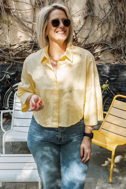 Monique blouse geel
