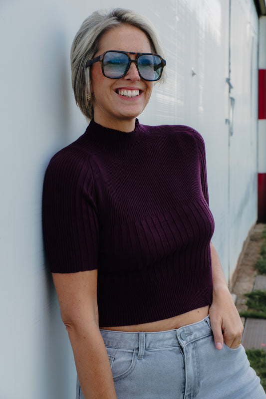 Hazel shirt aubergine