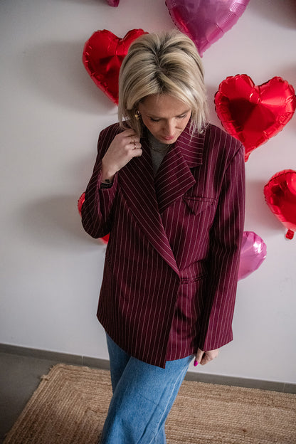 Jasmijn blazer Bordeaux