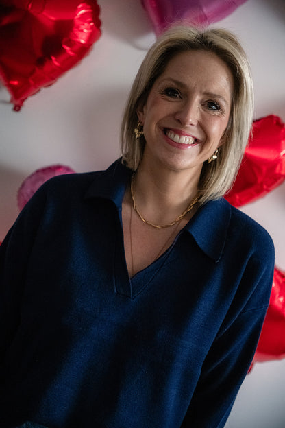 Jade polo donkerblauw