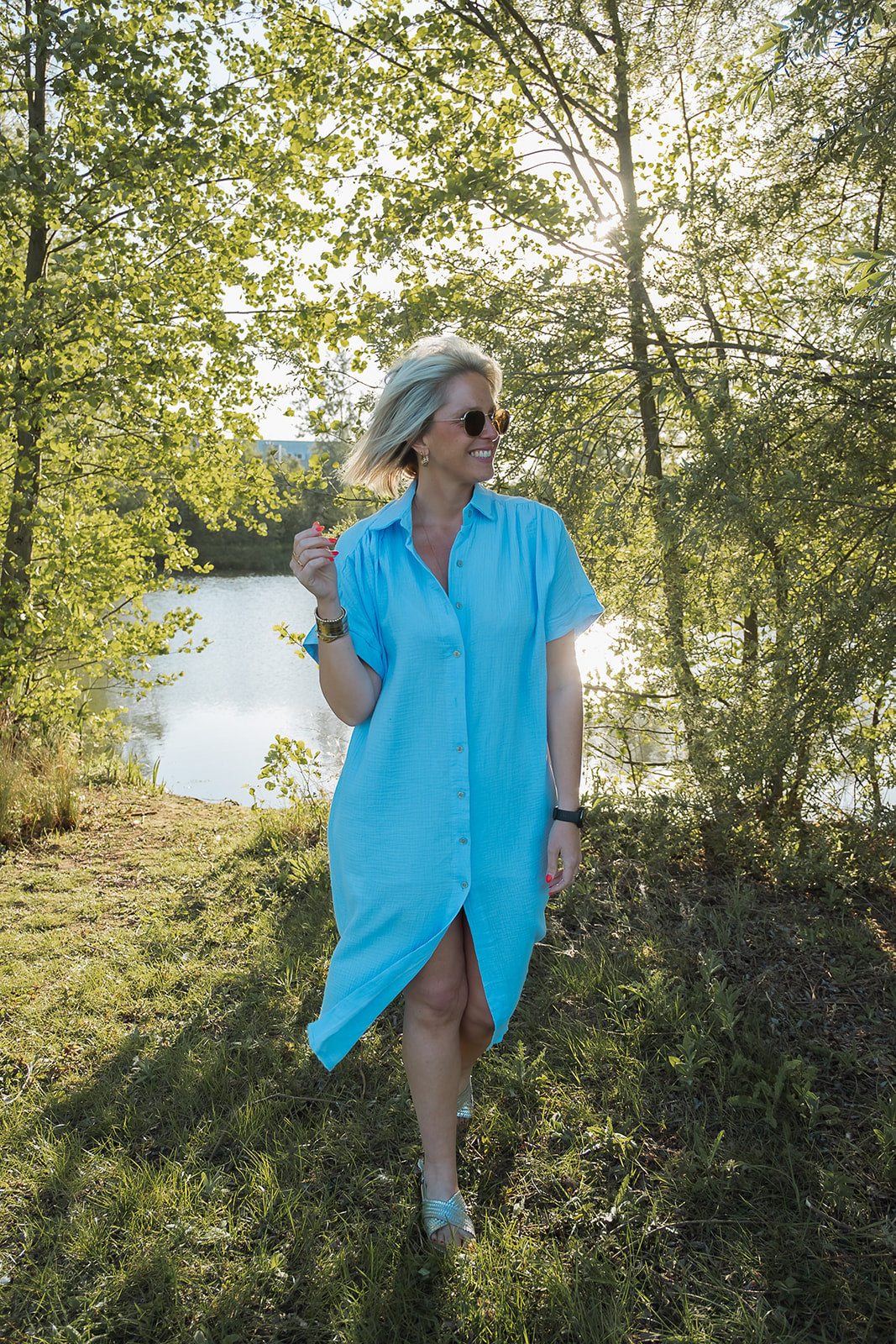 Vaya dress lichtblauw