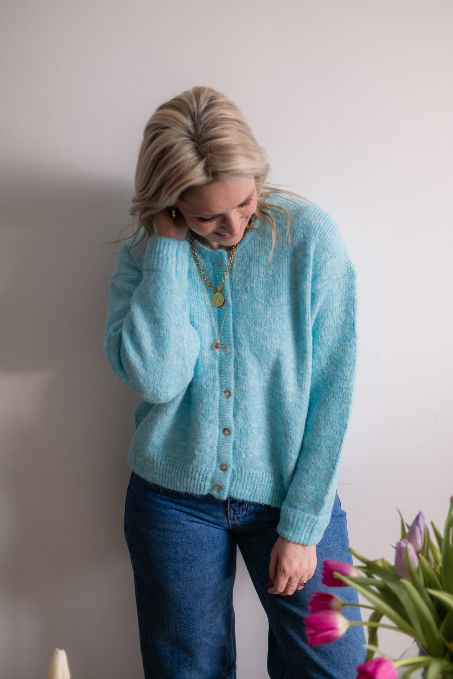Milou cardigan skyblue