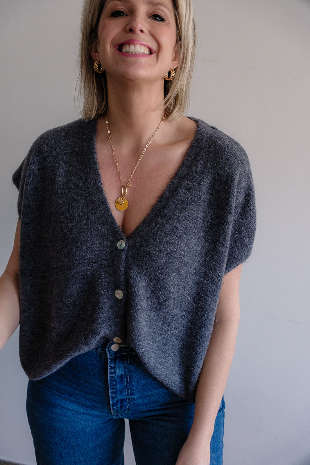 Elin cardigan grijs