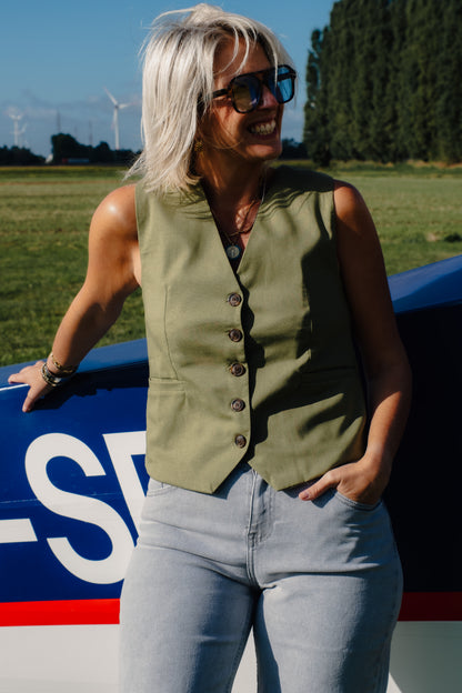 Lio vest olijfgroen