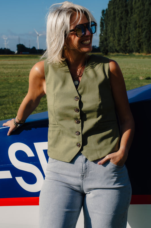 Lio vest olijfgroen