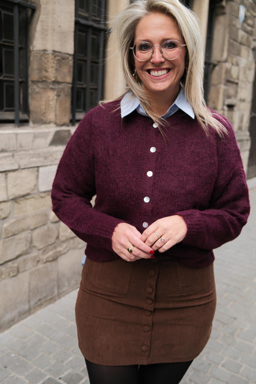 Florence cardigan burgundy